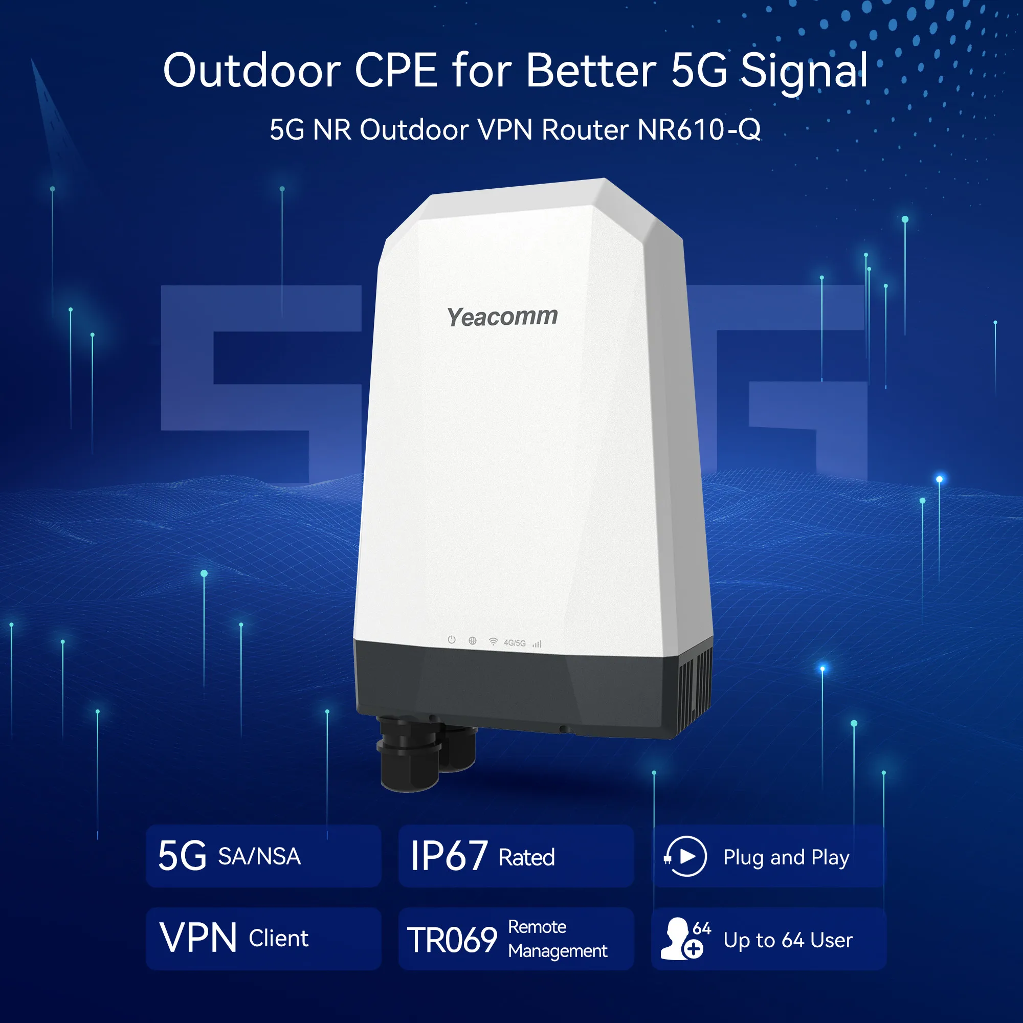 ZXY Yeacomm NR610-Q 5G Outdoor - 5G Outdoor Cpe Nsa Sa 评论和价格