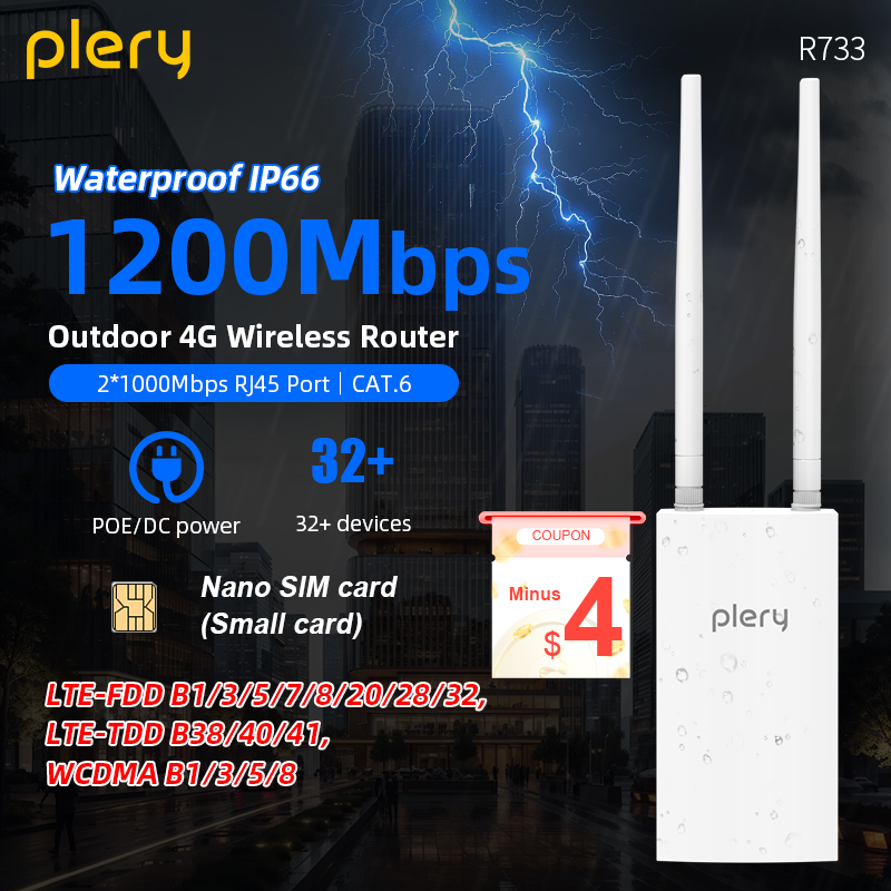 Plery WIFI 5 1200Mbps Wireless - 5G Cpe Router Outdoor 评论和价格