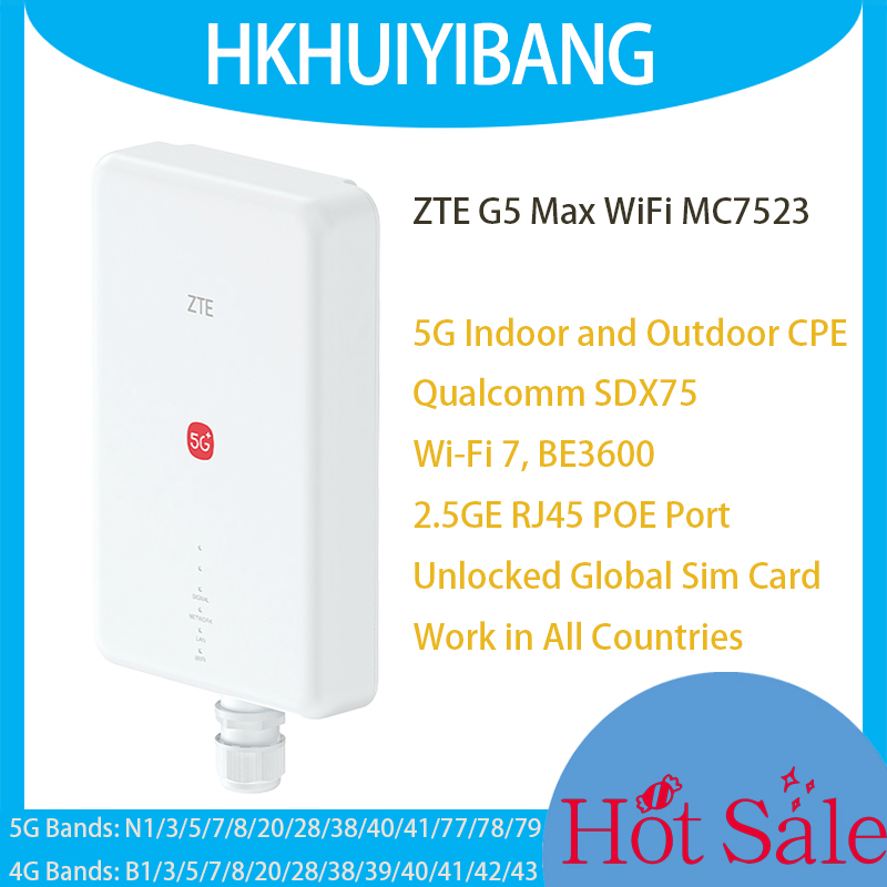 ZTE G5 Max WiFi MC7523 SDX75 5 - 5G Cpe Router Outdoor 评论和价格