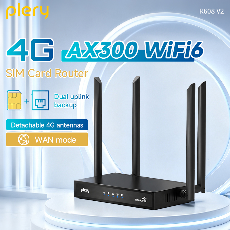 Plery R605 V2 4G LTE CAT4 WiFi - 4G Router With Poe Wan 评论和价格
