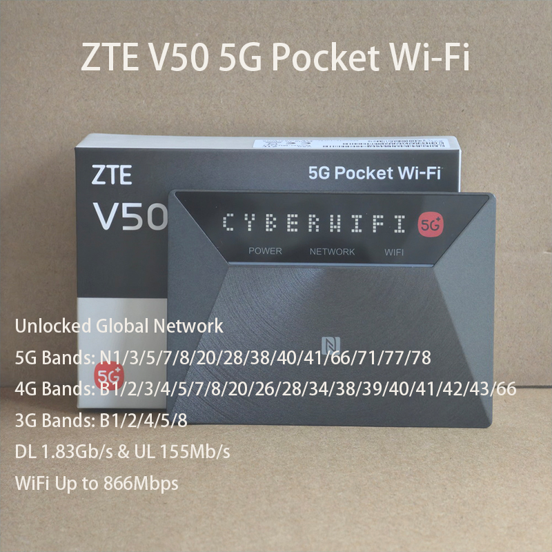 ZTE 5G Mobile WiFi V50 MU3351  - 4G Router Dual Band Wifi Ac1200 评论和价格
