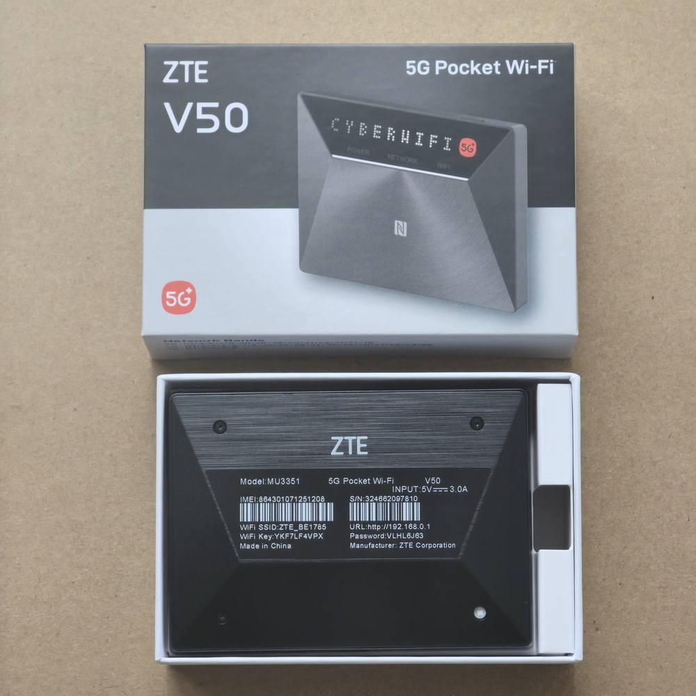 ZTE 5G Mobile WiFi V50 MU3351  - 4G Router Dual Band Wifi Ac1200 评论和价格