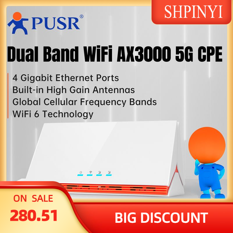 PUSR Global 4G/5G Dual Band Wi - 4G Router Sim Card Slot Gigabit 评论和价格