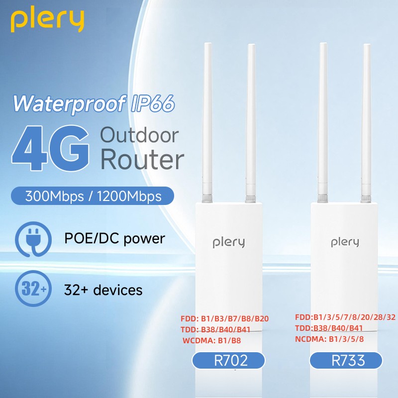 Plery 300Mbps+1200Mbps Outdoor - 4G Lte Router Outdoor Waterproof 评论和价格