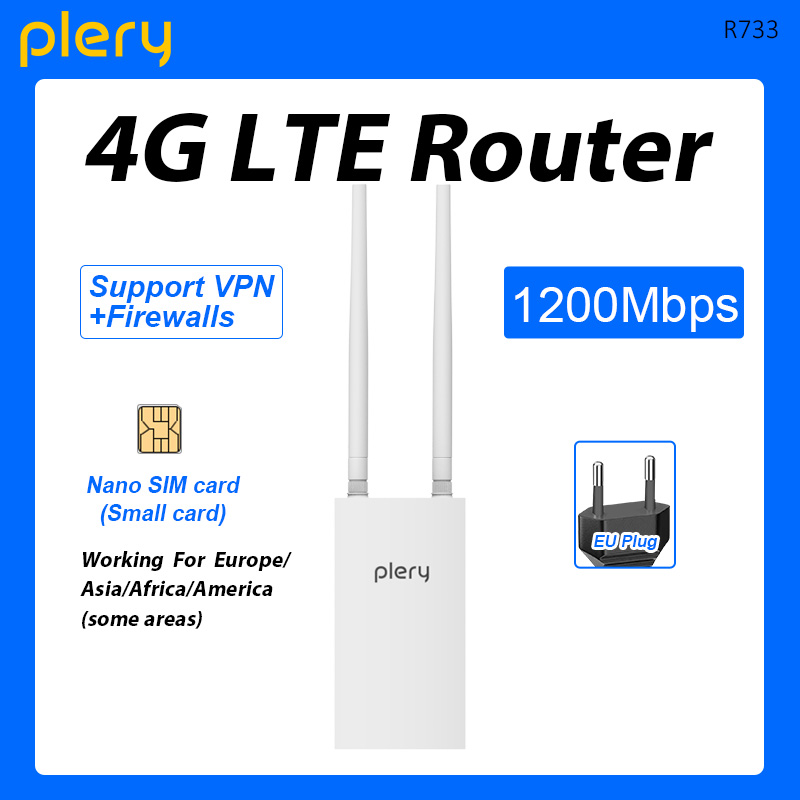 PLERY 1200Mbps Outdoor WIFI 4G - 4G Router With Poe Wan 评论和价格